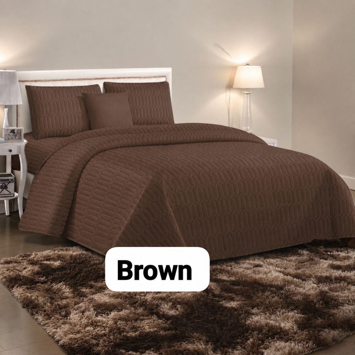 2-in-1 Comforter & Fluffy Carpet Combo