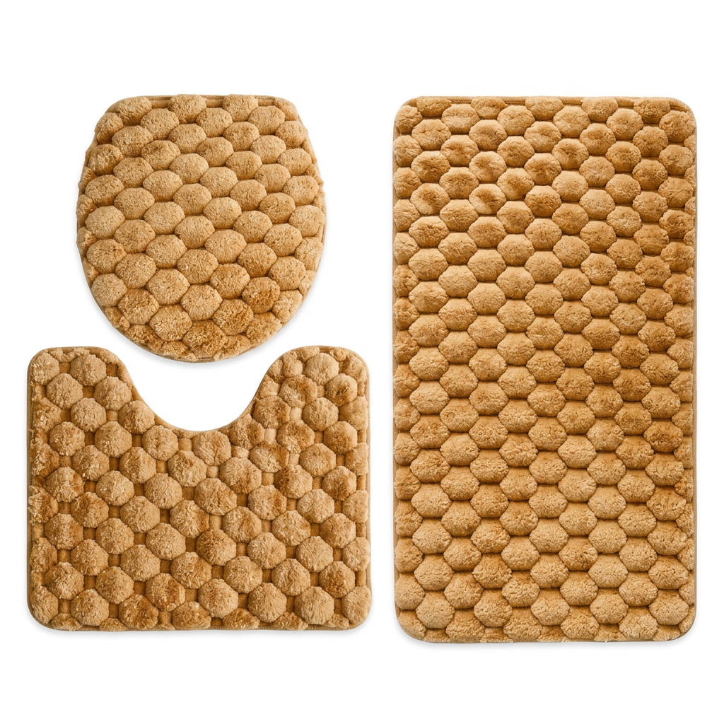 3-Piece Bathroom Mat Set