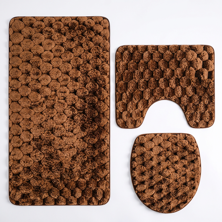 3-Piece Bathroom Mat Set