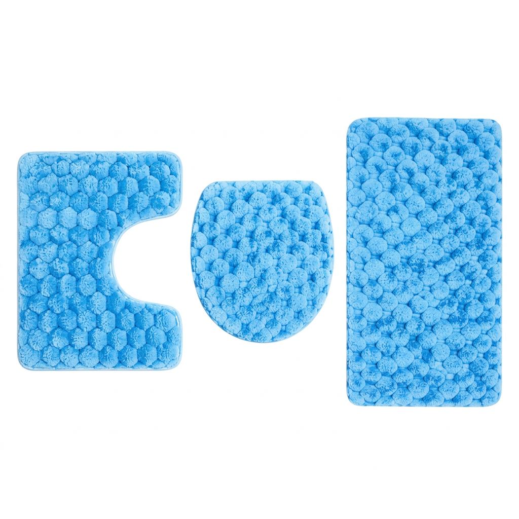 3-Piece Bathroom Mat Set