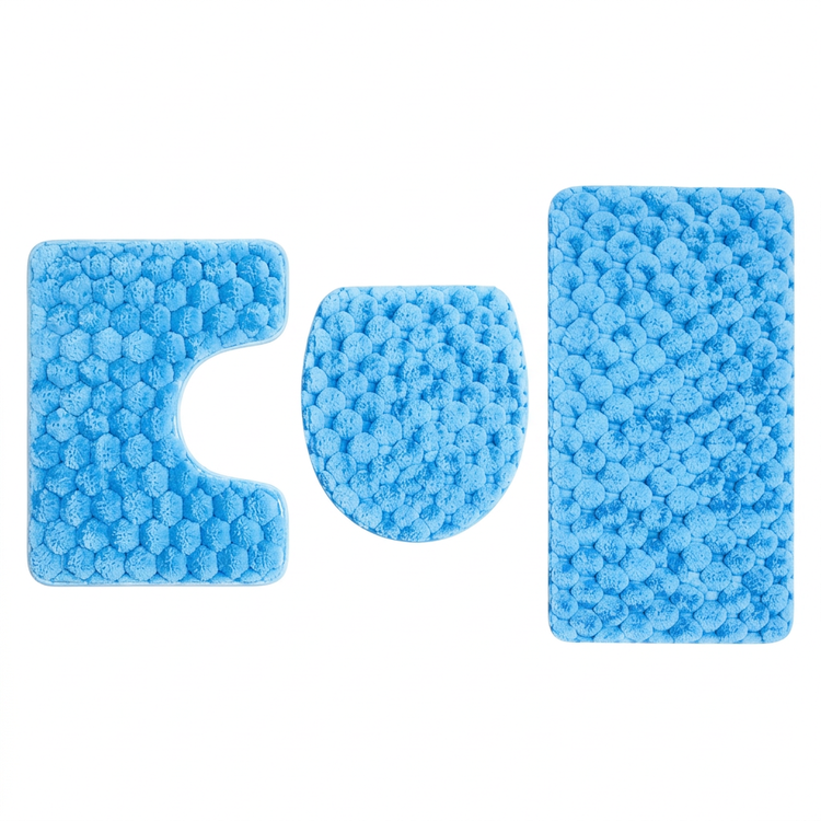 3-Piece Bathroom Mat Set