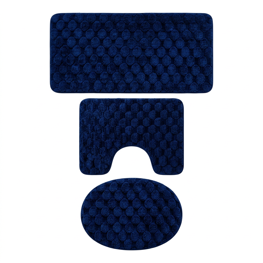 3-Piece Bathroom Mat Set