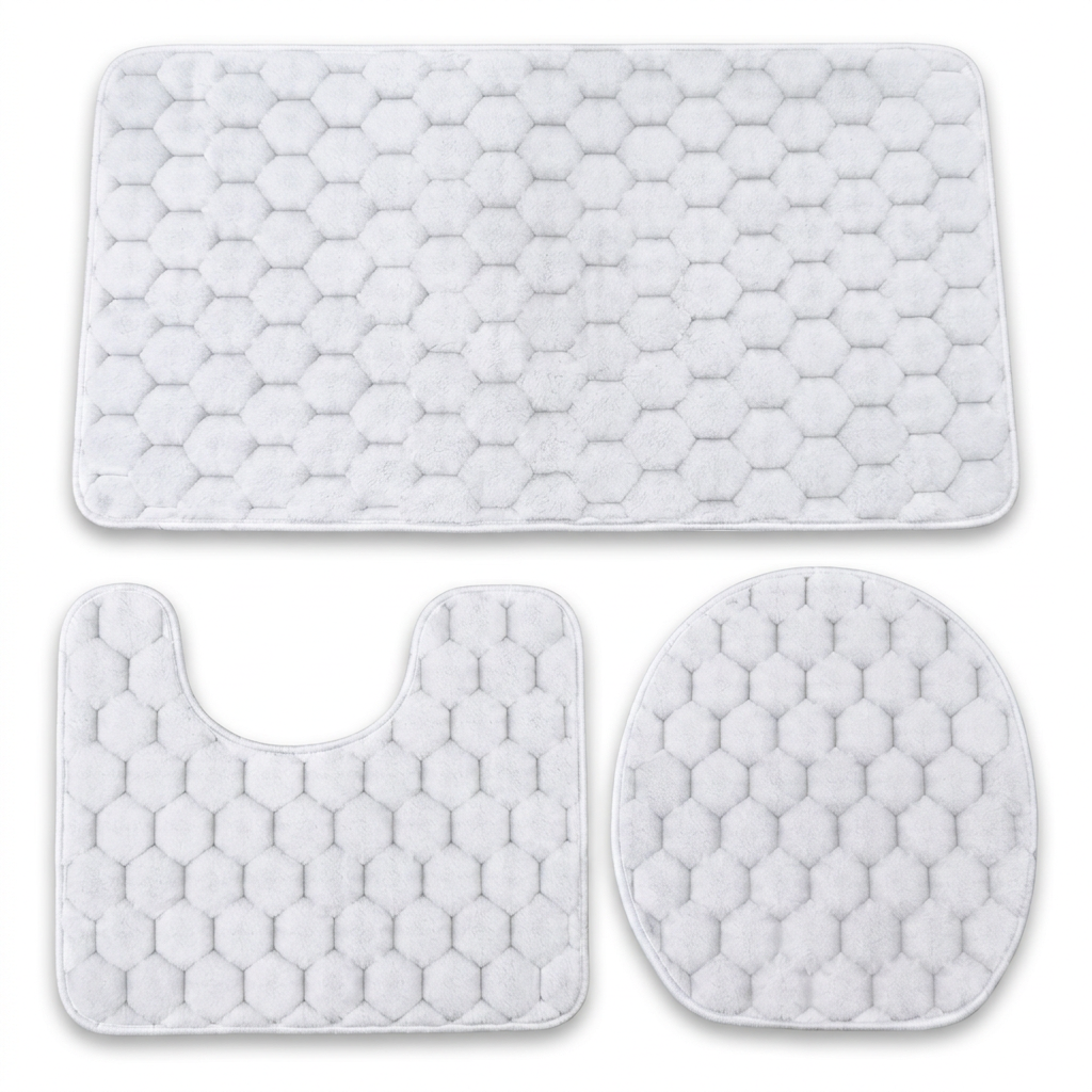 3-Piece Bathroom Mat Set