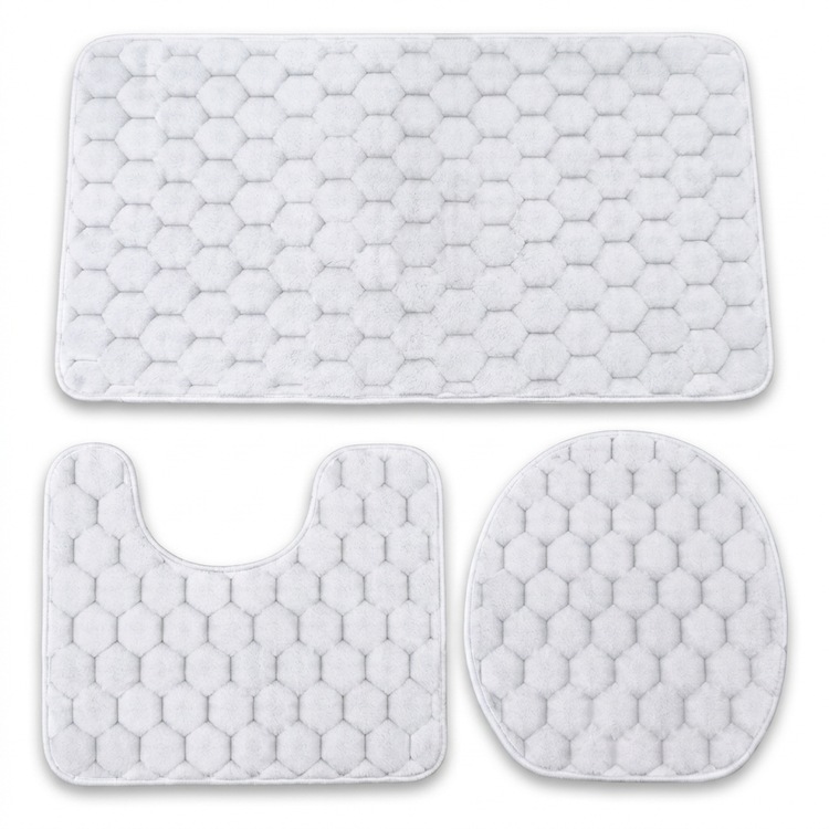 3-Piece Bathroom Mat Set