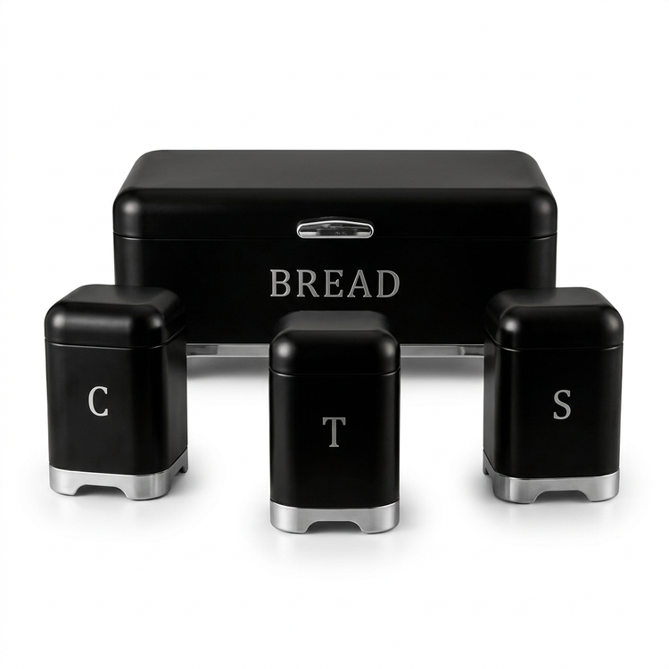 Bread Bin Set 2 - Bread Bin + 3 Canisters