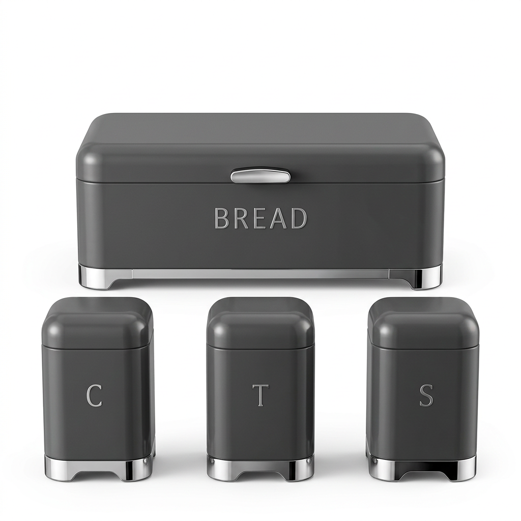 Bread Bin Set 2 - Bread Bin + 3 Canisters