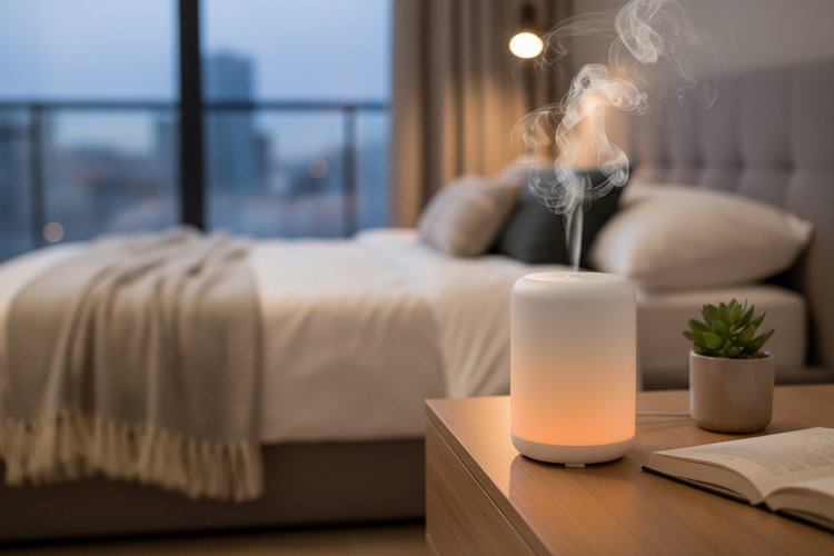 Diffuser on Bedside Table