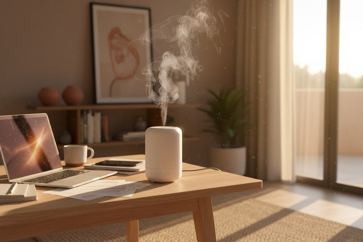 Diffuser on Home Office Desk