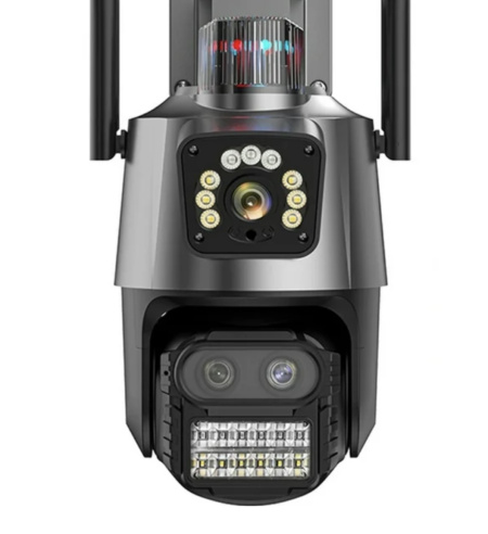 Dual lens close-up - wide-angle and telephoto F1.4 lenses with 6+6 hybrid lamp design