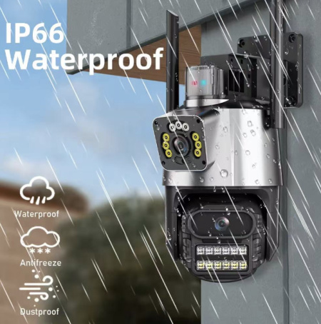 IP66 waterproof security camera in rain - waterproof, antifreeze and dustproof rated