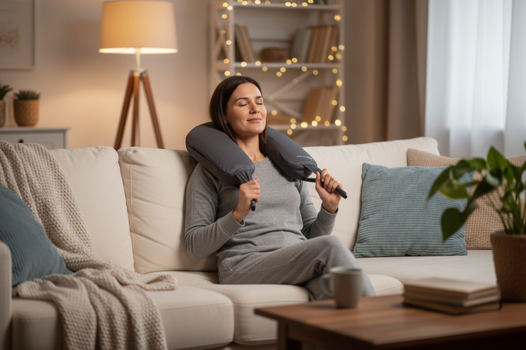 Massage Pillow on Couch