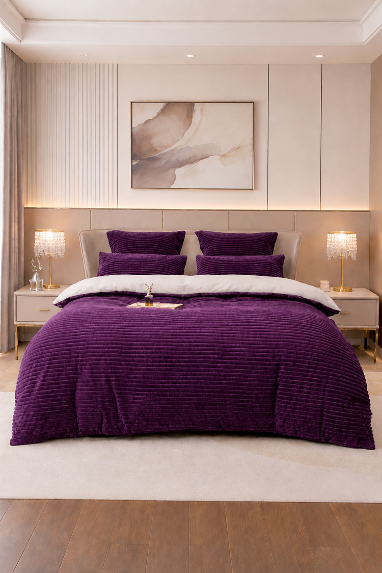 5pcs Corduroy Comforter Set