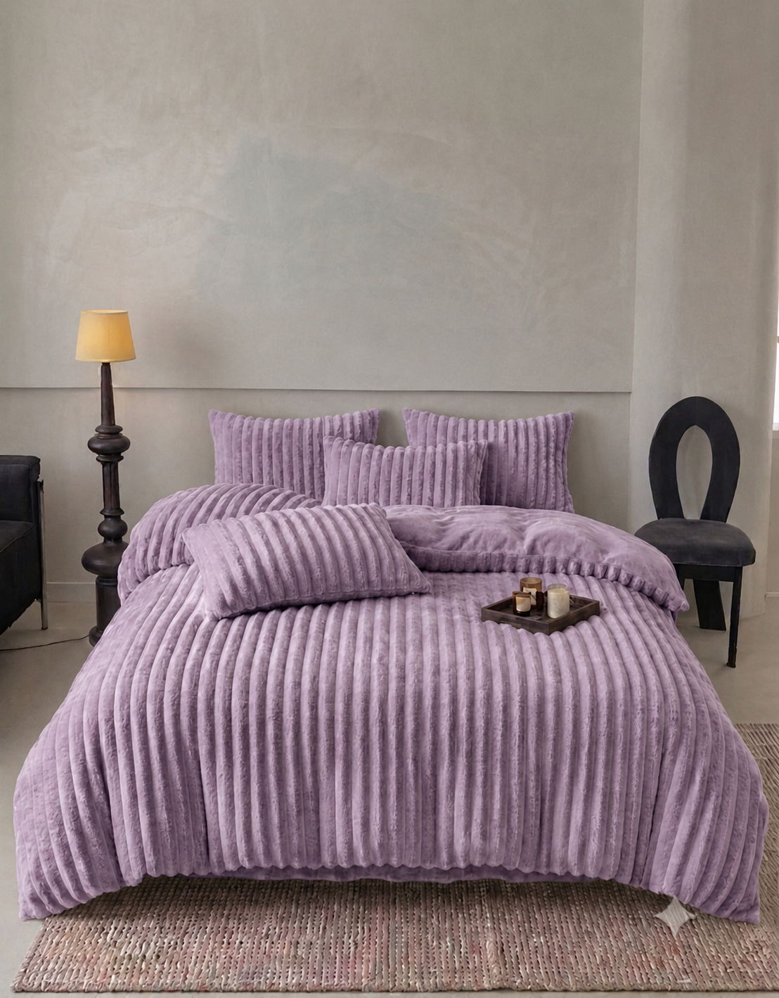 5pcs Corduroy Comforter Set