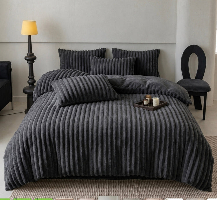 5pcs Corduroy Comforter Set