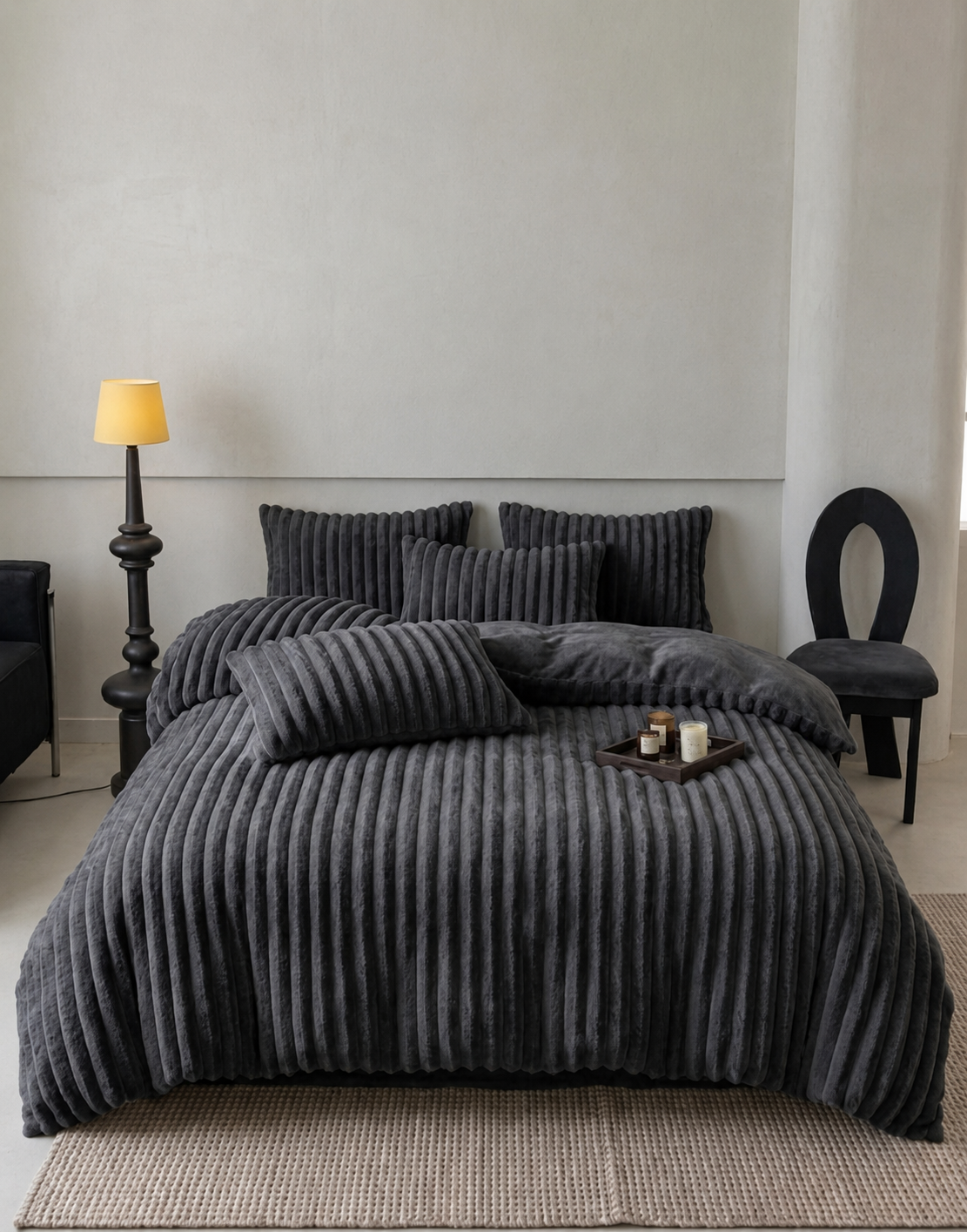 5pcs Corduroy Comforter Set