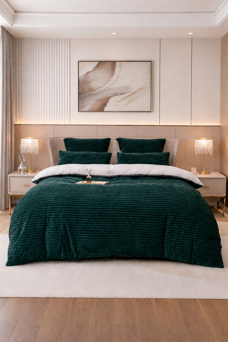 5pcs Corduroy Comforter Set