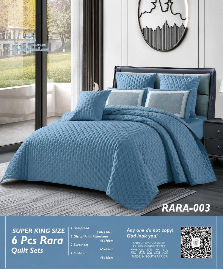 Rara 6pcs Super King Quilt Set