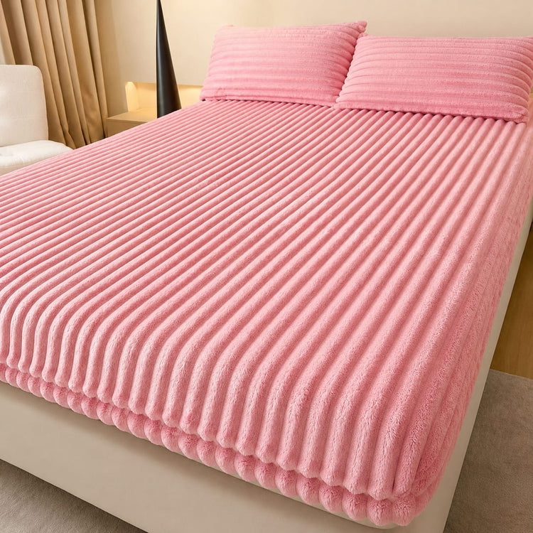 3pcs Corduroy Mattress Protector Set